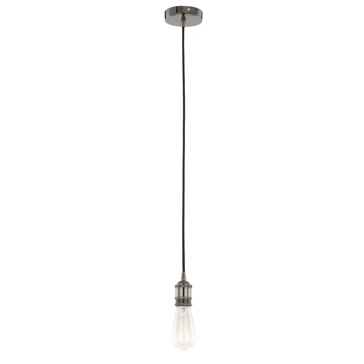 Classo, nowoczesna oprawka wisząca, czarna, E27, DS-M-034 SHINY BLACK